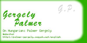 gergely palmer business card